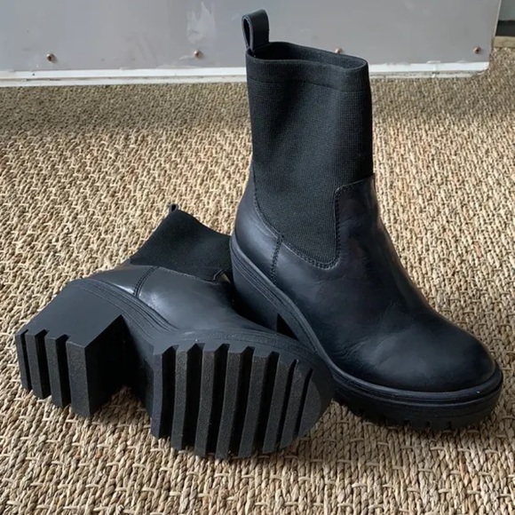 Design Lab Chunky Platform Boots - Picture 3 of 4